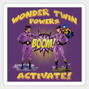 Wonder Twins Worn Out Magnet